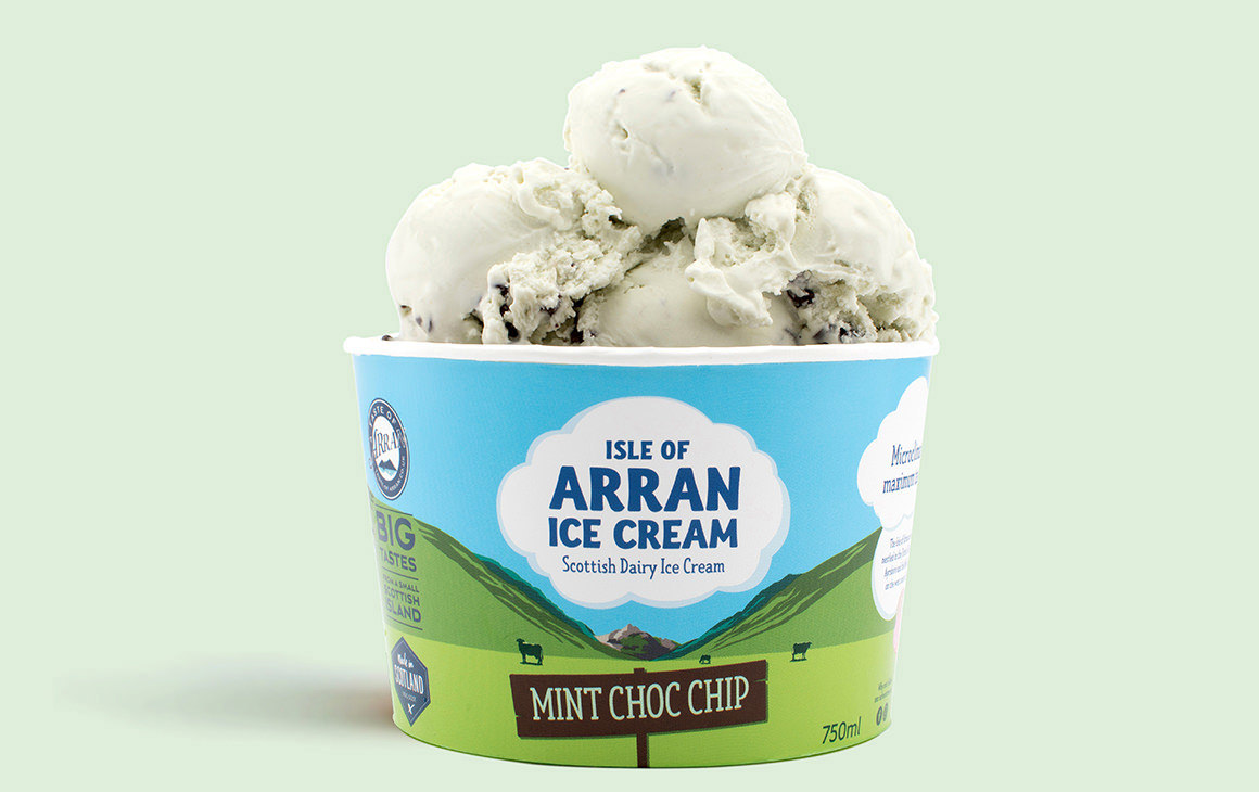 Arran Ice Cream Mint Choc Chip Family Tub