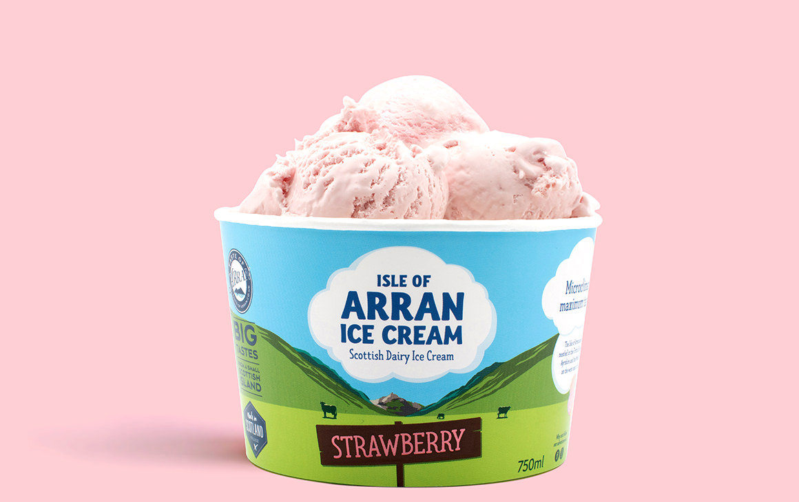Arran Ice Cream Strawberry Family Tub