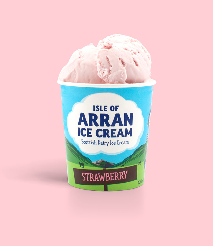 Arran Ice Cream Strawberry Mini Tub